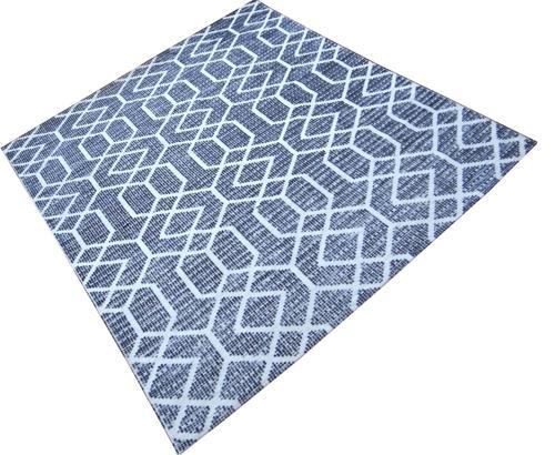 Magnus Machine Knitted Rug - Micro Polyester - Micro Polyester - Blue / White