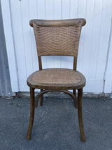 Rattan Weave Dining Chair - Antique Oak - 500 X 530 X 890