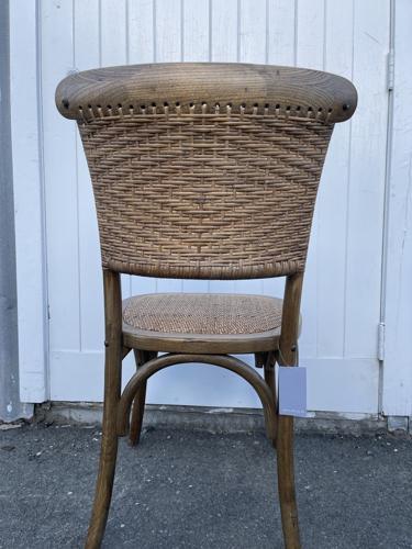 Rattan Weave Dining Chair - Antique Oak - 500 X 530 X 890