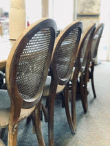 Heritage Dining Chair - Burnt Oak with Natural Linen Seat