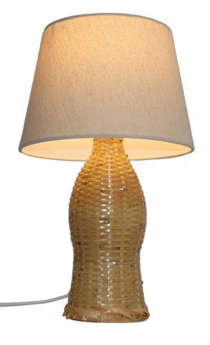 Bamboo & Linen Table Lamp - Natural - 240 X 400