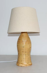 Bamboo & Linen Table Lamp - Natural - 240 X 400
