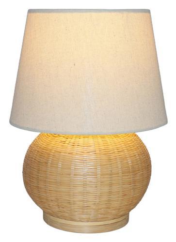 Bamboo & Linen Table Lamp - Natural - 240 X 340