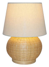 Bamboo & Linen Table Lamp - Natural - 240 X 340