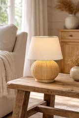 Bamboo & Linen Table Lamp - Natural - 240 X 340