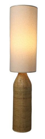 Bamboo & Linen Floor Lamp - Natural - 300 X 1360
