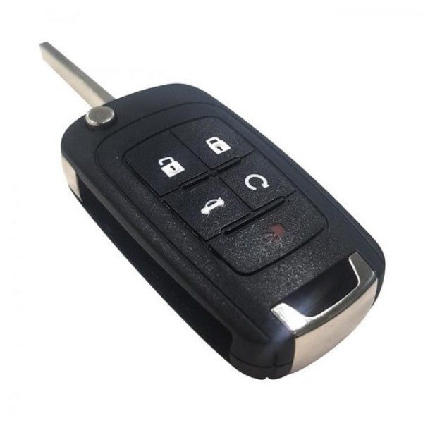 Complete 5-button flip key remote for Holden Commodore VF, requires cutting and programming.