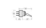 Off/On toggle switch with red LED indicator, 20A rated for 12V systems, ideal for automotive and DIY projects.