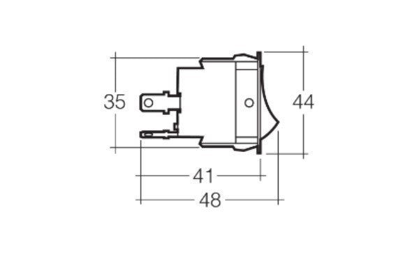 Illuminated Off / On Heavy Duty Rocker Switch (Red)