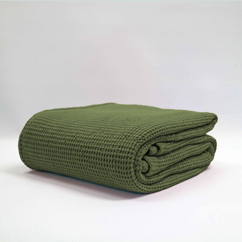 Stonewashed Blanket - NEW BLISS Large (Olive) - BAKSANA