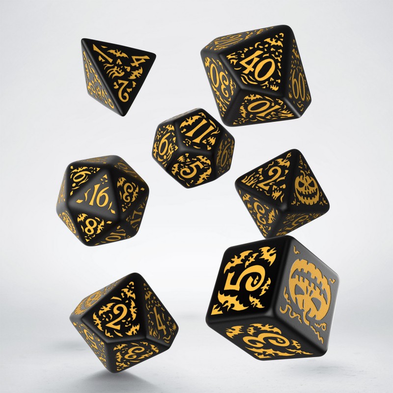 Q Workshop - Halloween Pumpkin 7 Dice Set