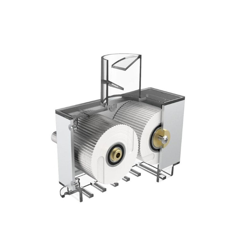 Grainfather Electric Grain Mill: compact, motorized mill with adjustable settings for crushing grains efficiently at home.