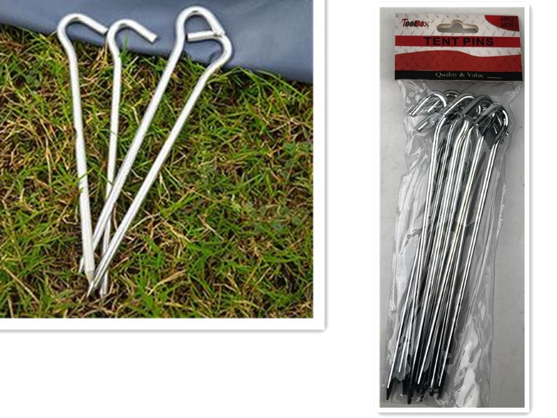 Durable 18cm tent pins (120pcs) for secure anchoring during camping and outdoor activities, ideal for stability in harsh weather.