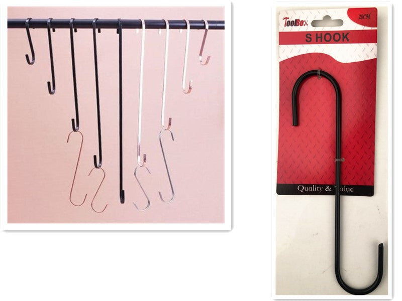 S Hook - 20cm (Set Of 12)