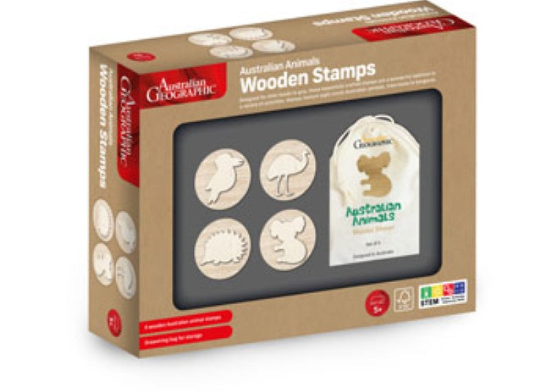 Australian Geographic - Australian Animals Wooden Stamps