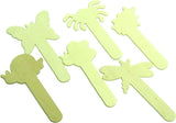 Colorful set of 6 worm-shaped craft sticks featuring a spider, butterfly, dragonfly, ladybug, and 2 snails for creative play.