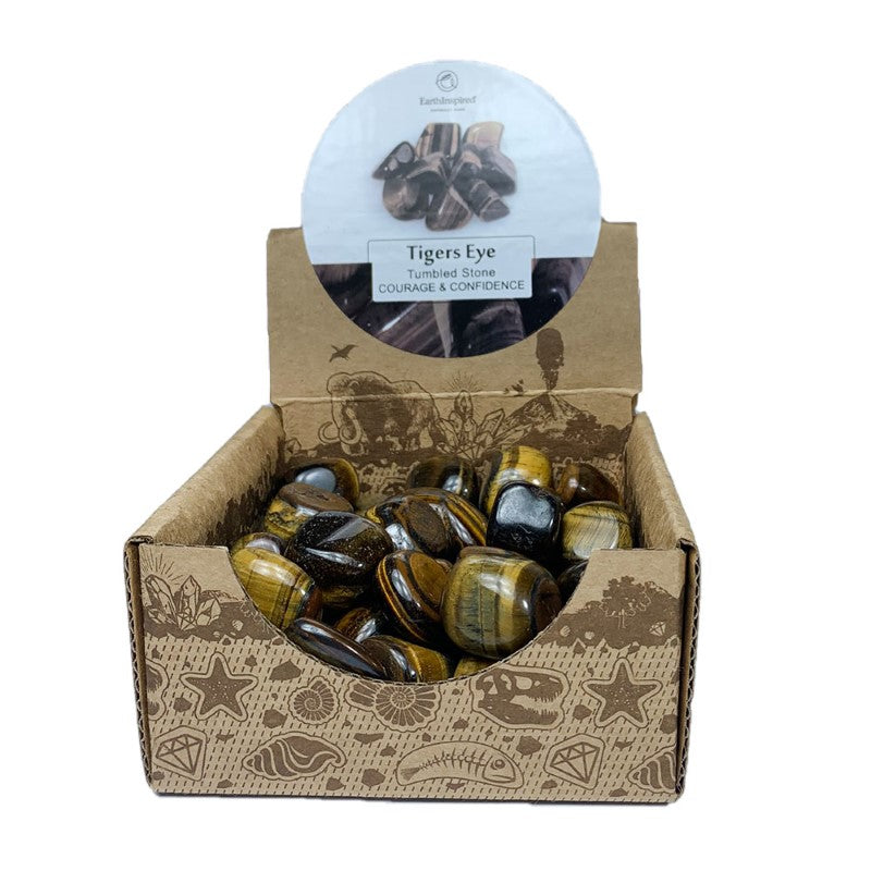 Tigers Eye Tumbled Stone Box
