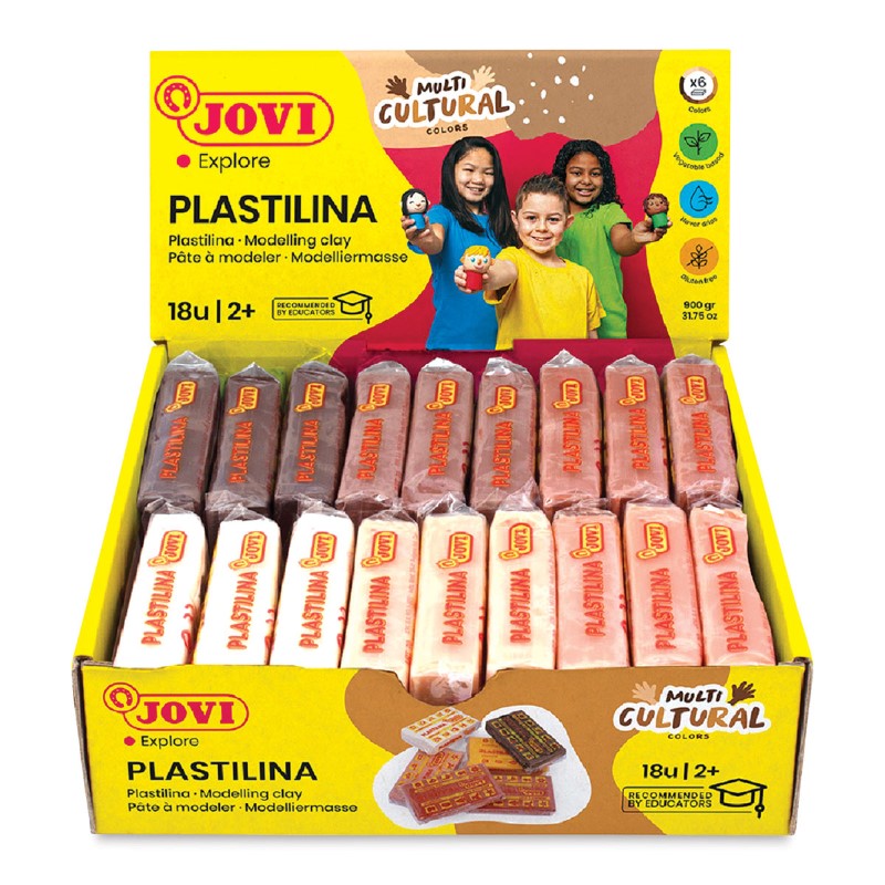 Jovi Modelling Clay Multi Cultural Colours 50g Pack Of 18