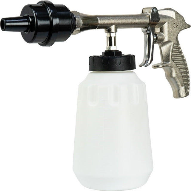 M7 Air Cleaning Foam Spray Gun 1.0Ltr, compact and lightweight, ideal for efficient car detailing and industrial cleaning tasks.