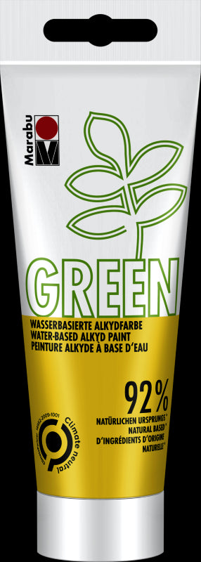 Marabu Green Water-Based Alkyd Paint 100ml 021 100ML MEDIUM YELLOW