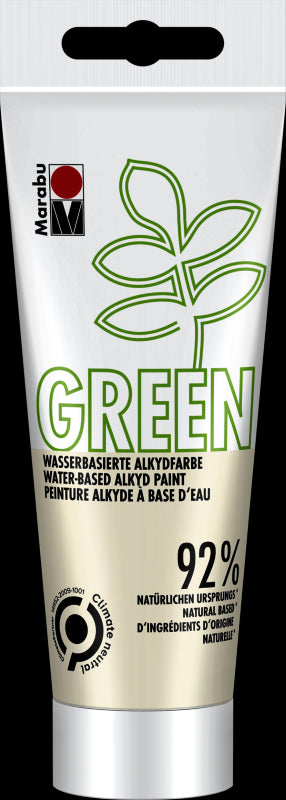 Marabu Green Water-Based Alkyd Paint 100ml 072 100ML CREAM WHITE