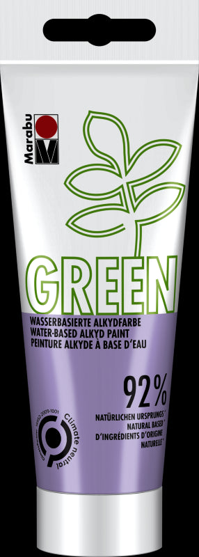 Pastel Lilac water-based alkyd paint in a 100ml bottle, eco-friendly, vegan, and made from 92% natural ingredients.