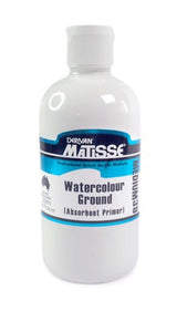 Matisse Watercolour Ground 250ml transforms surfaces for vibrant watercolor art, perfect for all artists wanting versatility.