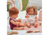 Miniland - Baby Doll - Caucasian Dark Blonde Girl 38cm