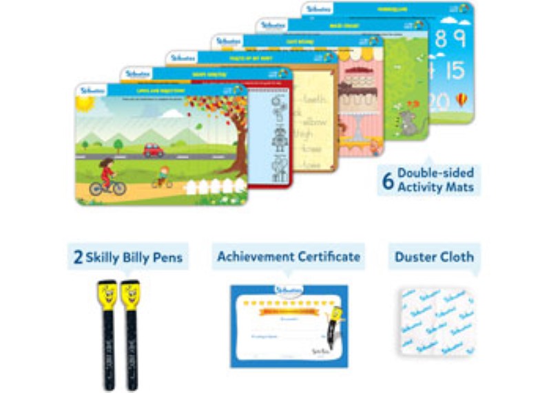 Skillmatics - I Can Write! toolkit for kids, featuring 30 interactive pages for fun writing practice and skill-building activities.