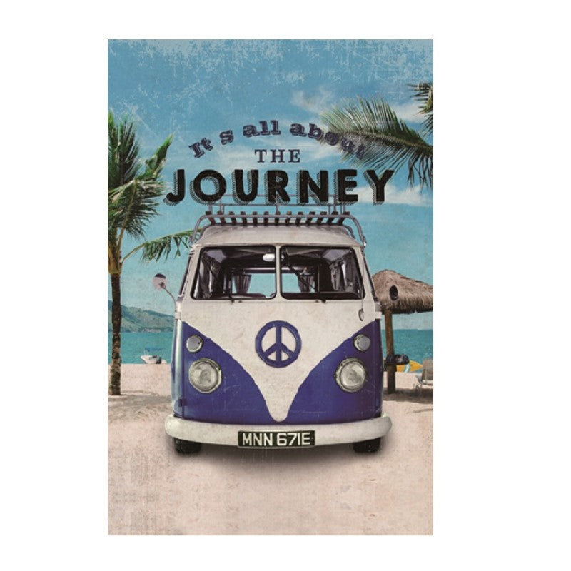 Intricate Journey Metal Wall Art, 30x20 cm, designed to inspire wanderlust in man caves, workshops, or garages.