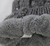 Sun Hat/Sunhat - Beanie With Sequins & Lining - Grey