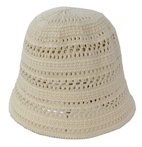 Gemma Crochet Look Bucket Hat IVORY - Set of 2