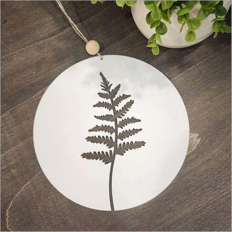 Kiwiana wall art featuring a delicate white acrylic fern design, perfect for modern decor and easy to hang.