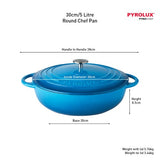 Round French Oven - PYROLUX Pyrochef 30cm/5L (Ocean Blue)