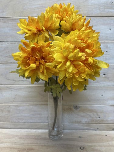 Artificial Mum Bush - Large 40cm (Yellow)