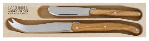 Cheese Set - ANDRE VERDIER Olive Wood (2 Piece)