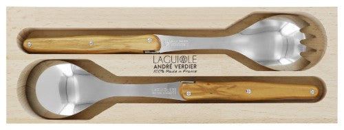 Salad Set - ANDRE VERDIER Olive Wood (2 Piece)