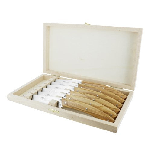 Knife Set - ANDRE VERDIER Olive Wood (6 Piece)