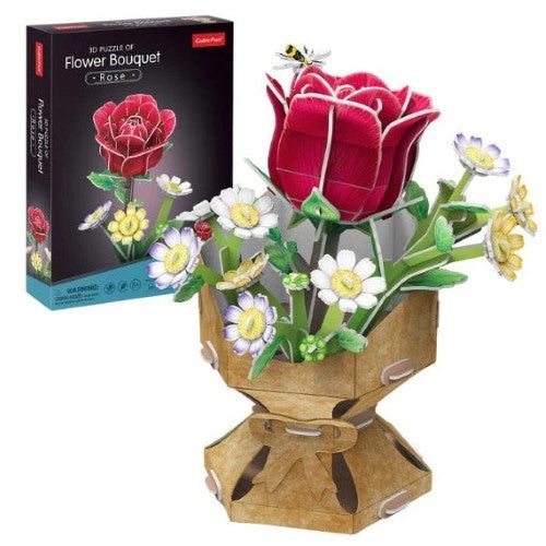 3D Puzzle - Cubic Fun Flower Bouquet Rose (120pcs)