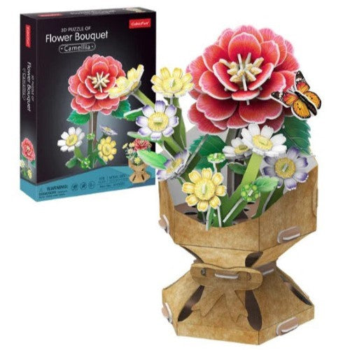 3D Puzzle - Cubic Fun Flower Bouquet Camellia (109pcs)