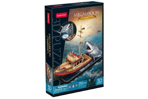 3D Puzzle - Cubic Fun Megaladon Boat Attack (285pc)