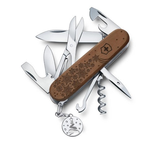 Pocket Knife - VICT SAK CLIMBER WOOD WINTER MAGIC LE 25