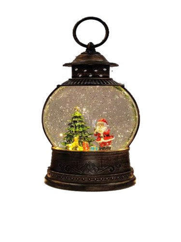 Oval Lamp with Santa