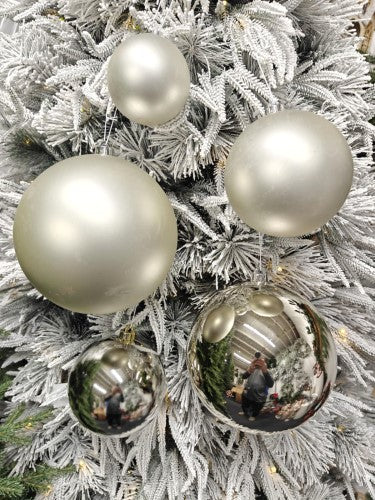 Tree Ornament - Xmas Bauble Ball 20cm (Champagne Matte)