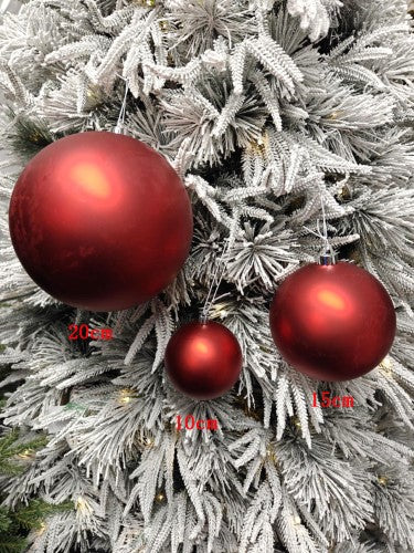 Tree Ornament - Matter Christmas Bauble Ball 15cm (Red Matte)