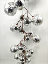 Christmas Baubles Garland - 200cm (Silver Texture)