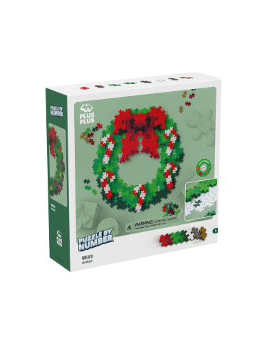 Plus Plus Puzzle By Number - Christmas Wreath