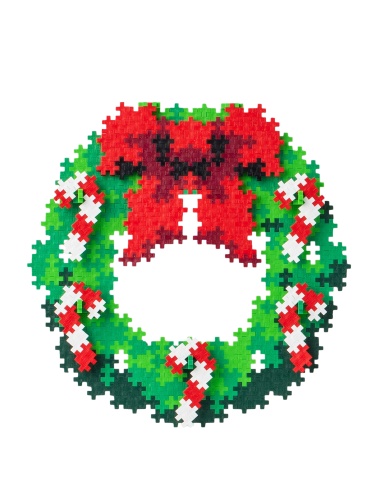 Plus Plus Puzzle By Number - Christmas Wreath
