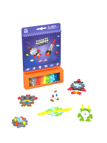 Plus Plus Activity Pad Puzzle by Number - Space