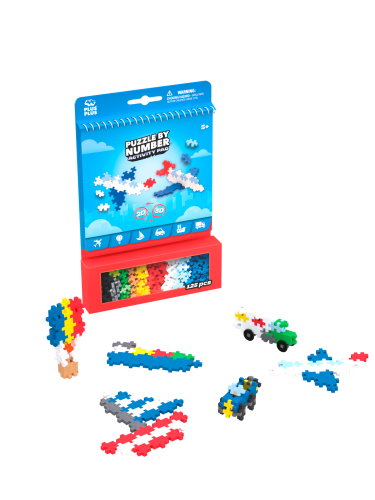 Plus Plus  Activity Pad Puzzle by Number - Transportation